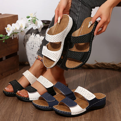 "Sandales Évidées Grande Taille Style Plage"